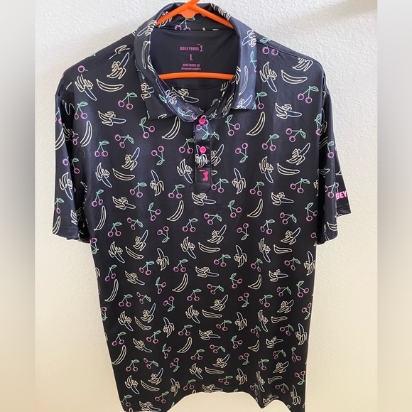 bogeybros Other - BogeyBros - GOLF Low Hanging Fruit POLO shirt ( L)